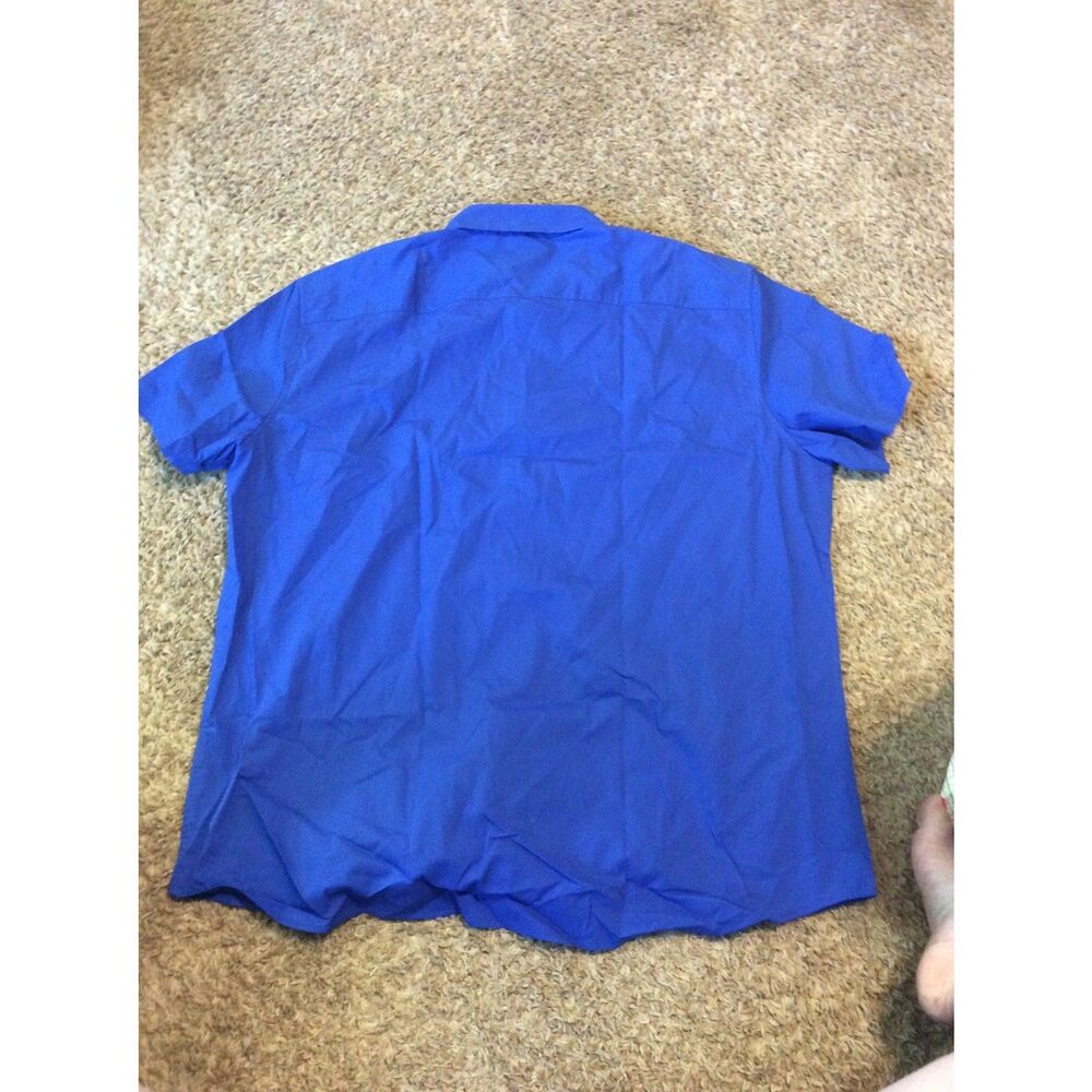 Men's Soft Business Blue Buttondown Shirt - Size XXL - Picture 2 of 3